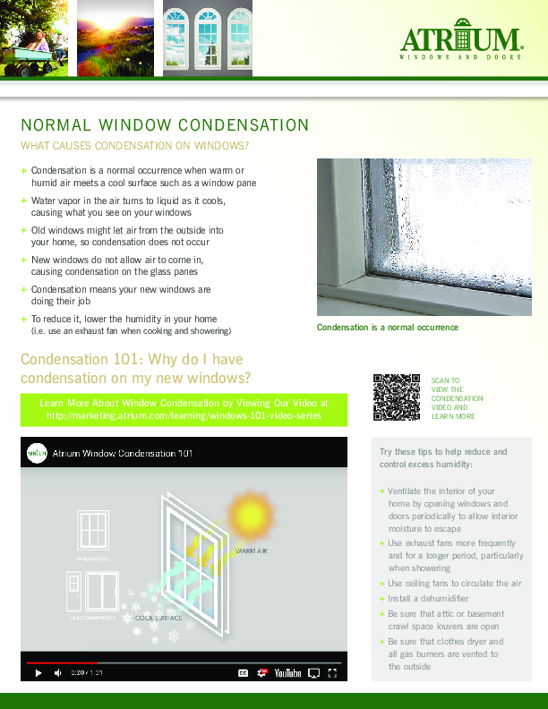 Atrium Understanding Condensation Feature Sheet