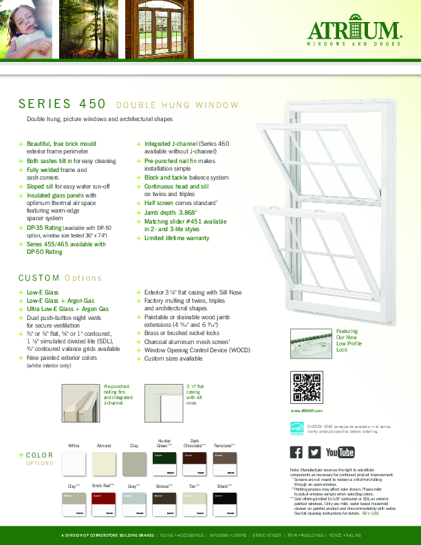 Atrium Series 450 Feature Sheet
