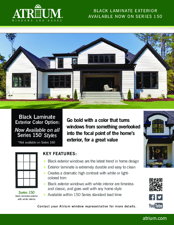 Atrium Series 150 Black Laminate Feature Sheet