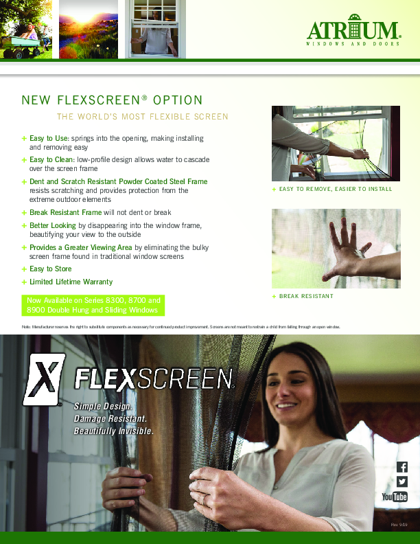 Atrium Flexscreen Feature Sheet