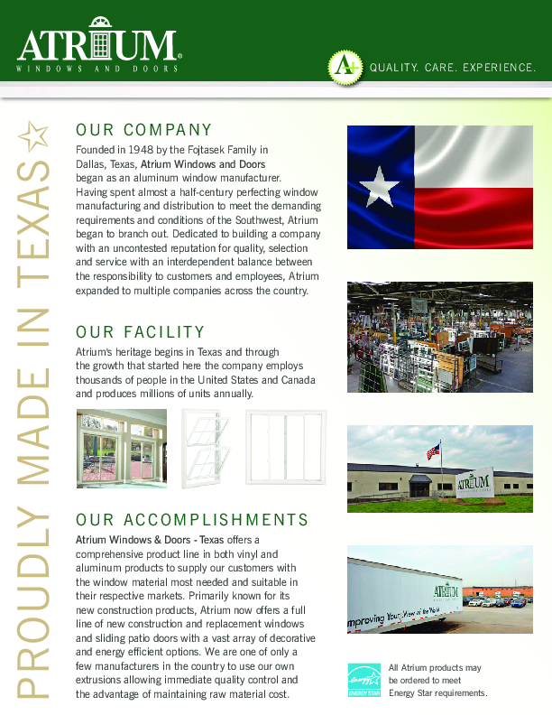 Atrium Made in North Texas