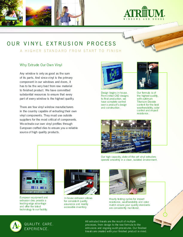 Atrium Extrusion Flyer