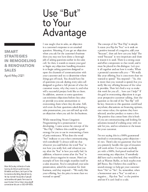 Use But To Your Advantage - Remodeling-Strategies