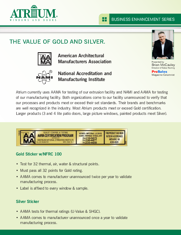 Atrium Week 7 The Value of-Gold and Silver